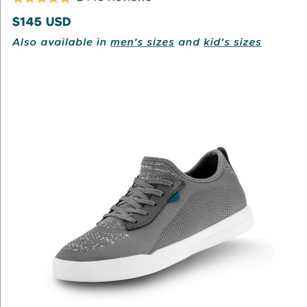 Vessi 100% Waterproof Weekend Sneaker size 9